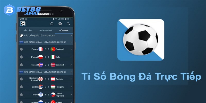 Tỷ số bóng đá tại BET88 là một trong những tính năng nổi bật
